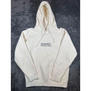 Taylor Swift The Eras Tour Hoodie Cream White Graphic Sweatshirt Medium